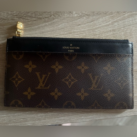 Louis Vuitton Slim Purse - Black / Monogram Wallet 100% Authentic - Picture 3 of 5